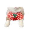 Small Dog Cat Cute Cherry Bibs Scarf Pet Bandana Neckerchief Accessories, Red