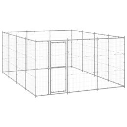 Outdoor Dog Kennel Galvanized Steel 156.3 ftÂ²