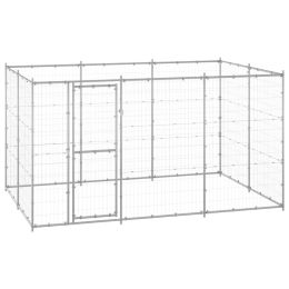 Outdoor Dog Kennel Galvanized Steel 78.1 ftÂ²