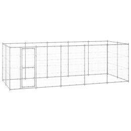 Outdoor Dog Kennel Galvanized Steel 130.2 ftÂ²