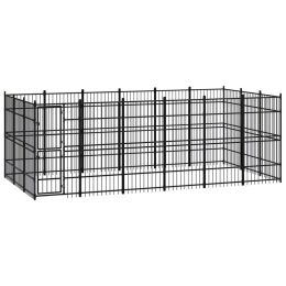 Outdoor Dog Kennel Steel 178.6 ftÂ²