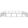 Dog Kennel Black 376.7 ftÂ² Steel