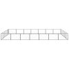 Dog Kennel Black 376.7 ftÂ² Steel