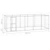 Outdoor Dog Kennel Galvanized Steel 130.2 ftÂ²