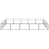 Dog Kennel Black 269.1 ftÂ² Steel