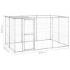 Outdoor Dog Kennel Galvanized Steel with Roof 78.1 ftÂ²