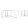 Outdoor Dog Kennel Galvanized Steel 182.3 ftÂ²