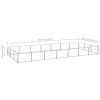 Dog Kennel Silver 266.0 ftÂ² Steel