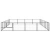 Dog Kennel Black 301.4 ftÂ² Steel