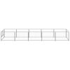 Dog Kennel Silver 53.8 ftÂ² Steel