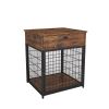 JHX Furniture Dog Crates for small dogs Wooden Dog Kennel Dog Crate End Table; Nightstand(Rustic Brown)