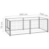 Dog Kennel Silver 78.7"x39.4"x27.6" Steel