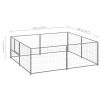 Dog Kennel Silver 43.1 ftÂ² Steel