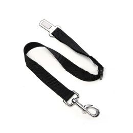 Retractable Pet Car Safety Belt Traction Rope (Option: Black-2.5x70cm)