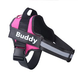 Dog Harness No Pull Reflective Breathable Adjustable Pet (Option: Rose Red-S)