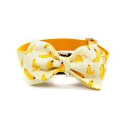 Yellow Banana Dog Traction Rope (Option: Bow tie collar-XL)