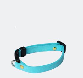 Pet Supplies Pet Cat Dog Accessories Bow Collar Diy Collar Korean Velvet Adjustable (Option: Blue-L)