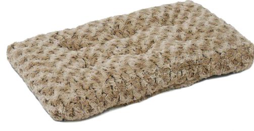 Dog Plush Bed Comfortable Crate Bed Washable Bed Kennel Pad Fit for Pet Cage (Color: brown)