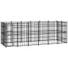 Outdoor Dog Kennel Steel 119 ftÂ²