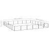 Dog Kennel Black 387.5 ftÂ² Steel