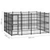 Outdoor Dog Kennel Steel 119 ftÂ¬â‰¤