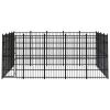 Outdoor Dog Kennel Steel 198.4 ftÂ²