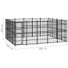 Outdoor Dog Kennel Steel 198.4 ftÂ²