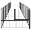 Dog Kennel Black 96.9 ftÂ¬â‰¤ Steel