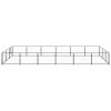 Dog Kennel Black 193.8 ftÂ¬â‰¤ Steel