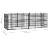 Outdoor Dog Kennel Steel 119 ftÂ²