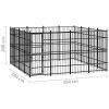 Outdoor Dog Kennel Steel 158.8 ftÂ²