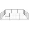 Dog Kennel Black 193.8 ftÂ¬â‰¤ Steel