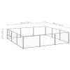 Dog Kennel Silver 96.9 ftÂ¬â‰¤ Steel